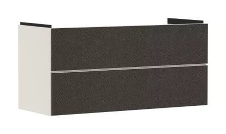 Hansgrohe Xevolos E 2 fiókos mosdószekrény 118x47,5 cm, matt homok / textil sötétszürke 54185660