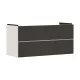 Hansgrohe Xevolos E 2 fiókos mosdószekrény 118x47,5 cm, matt homok / textil sötétszürke 54185660