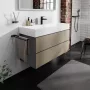 Hansgrohe Xevolos E 2 fiókos mosdószekrény 118x47,5 cm, matt palaszürke / texturált bronz 54186390