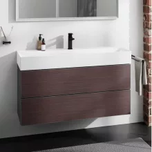  Hansgrohe Xevolos E 2 fiókos mosdószekrény 118x47,5 cm, matt palaszürke / sötét tölgy 54186730