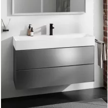   Hansgrohe Xevolos E 2 fiókos mosdószekrény 118x47,5 cm, matt palaszürke / metál palaszürke 54186770