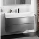Hansgrohe Xevolos E 2 fiókos mosdószekrény 118x47,5 cm, matt palaszürke / metál palaszürke 54186770