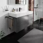 Hansgrohe Xevolos E 2 fiókos mosdószekrény 118x47,5 cm, matt palaszürke / metál palaszürke 54186770