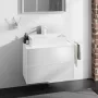 Hansgrohe Xevolos E 2 fiókos mosdószekrény középkivágású pultlaphoz 780x550 mm, matt fehér/metálfehér 54187320