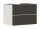 Hansgrohe Xevolos E 2 fiókos mosdószekrény középkivágású pultlaphoz 780x550 mm, matt homok/textil sötétszürke 54188660