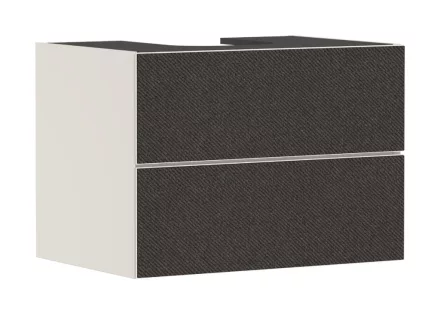 Hansgrohe Xevolos E 2 fiókos mosdószekrény középkivágású pultlaphoz 780x550 mm, matt homok/textil sötétszürke 54188660
