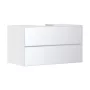Hansgrohe Xevolos E 2 fiókos mosdószekrény ráültetett mosdótálakhoz 980x550 mm, matt fehér/metálfehér 54190320