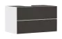 Hansgrohe Xevolos E 2 fiókos mosdószekrény ráültetett mosdótálakhoz 980x550 mm, matt fehér/textil sötétszürke 54190660