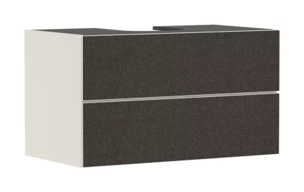 Hansgrohe Xevolos E 2 fiókos mosdószekrény ráültetett mosdótálakhoz 980x550 mm, matt homok/textil sötétszürke 54191660