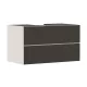 Hansgrohe Xevolos E 2 fiókos mosdószekrény ráültetett mosdótálakhoz 980x550 mm, matt homok/textil sötétszürke 54191660