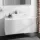 Hansgrohe Xevolos E 2 fiókos mosdószekrény középkivágású pultlaphoz 1180x550 mm, matt fehér/metálfehér 54193320