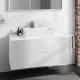 Hansgrohe Xevolos E 2 fiókos mosdószekrény középkivágású pultlaphoz 1180x550 mm, matt fehér/metálfehér 54193320