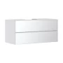 Hansgrohe Xevolos E 2 fiókos mosdószekrény középkivágású pultlaphoz 1180x550 mm, matt fehér/metálfehér 54193320