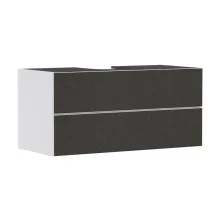  Hansgrohe Xevolos E 2 fiókos mosdószekrény középkivágású pultlaphoz 1180x550 mm, matt fehér/textil sötétszürke 54193660