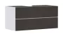 Hansgrohe Xevolos E 2 fiókos mosdószekrény középkivágású pultlaphoz 1180x550 mm, matt fehér/textil sötétszürke 54193660