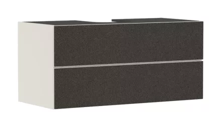 Hansgrohe Xevolos E 2 fiókos mosdószekrény ráültetett mosdótálakhoz 1180/550, matt homok/textil sötétszürke 54194660