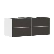   Hansgrohe Xevolos E 4 fiókos mosdószekrény 1370x550 mm, matt fehér/textil sötétszürke 54196660