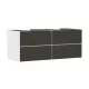 Hansgrohe Xevolos E 4 fiókos mosdószekrény 1370x550 mm, matt fehér/textil sötétszürke 54196660