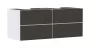 Hansgrohe Xevolos E 4 fiókos mosdószekrény 1370x550 mm, matt fehér/textil sötétszürke 54196660