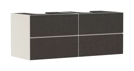 Hansgrohe Xevolos E 4 fiókos mosdószekrény 1370x550 mm, matt homok/textil sötétszürke 54197660