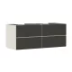 Hansgrohe Xevolos E 4 fiókos mosdószekrény 1370x550 mm, matt homok/textil sötétszürke 54197660