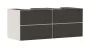 Hansgrohe Xevolos E 4 fiókos mosdószekrény 1370x550 mm, matt homok/textil sötétszürke 54197660