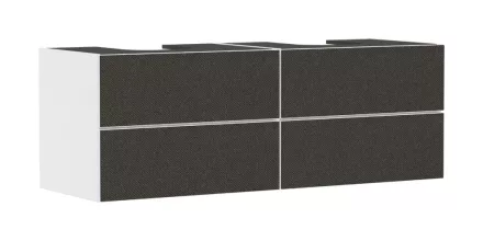 Hansgrohe Xevolos E 4 fiókos mosdószekrény 1570x550 mm, matt fehér/textil sötétszürke 54199660