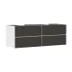 Hansgrohe Xevolos E 4 fiókos mosdószekrény 1570x550 mm, matt fehér/textil sötétszürke 54199660