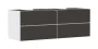 Hansgrohe Xevolos E 4 fiókos mosdószekrény 1570x550 mm, matt fehér/textil sötétszürke 54199660