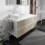 Hansgrohe Xevolos E 1370/550 pultlap bal oldali kivágással ráültetett mosdótálakhoz, matt fehér 54205700