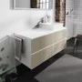 Hansgrohe Xevolos E 1370/550 pultlap jobb oldali kivágással ráültetett mosdótálakhoz, matt fehér 54206700