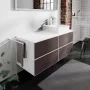Hansgrohe Xevolos E 1370/550 pultlap jobb oldali kivágással ráültetett mosdótálakhoz, matt fehér 54206700