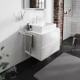 Hansgrohe Xevolos E 780/550 pultlap középkivágással ráültetett mosdótálakhoz, matt fehér 54208700