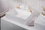 Hansgrohe Xevolos E 1570/550 pultlap dupla kivágással ráültetett mosdótálakhoz, matt fehér HG-54211700