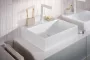 Hansgrohe Xevolos E 1570/550 pultlap dupla kivágással ráültetett mosdótálakhoz, matt fehér HG-54211700