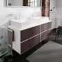 Hansgrohe Xevolos E 1570/550 pultlap dupla kivágással ráültetett mosdótálakhoz, matt fehér HG-54211700