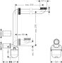 Hansgrohe Xevolos E helytakarékos szifon 50 mm-es mosdóhoz, fehér 54235000