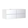 Hansgrohe Xevolos E 4 fiókos mosdószekrény 1370x550 mm balos pultlaphoz, matt fehér/metálfehér 54236320