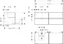 Hansgrohe Xevolos E 4 fiókos mosdószekrény 1370x550 mm balos pultlaphoz, matt fehér/metálfehér 54236320