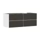 Hansgrohe Xevolos E 4 fiókos mosdószekrény 1370x550 mm jobbos pultlaphoz, matt fehér/textil sötétszürke 54239660