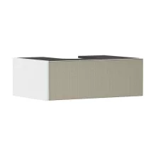   Hansgrohe Xevolos E 1 fiókos mosdószekrény 780x550 mm, matt fehér/texturált bronz 54310390