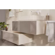   Hansgrohe Xevolos E 1 fiókos mosdószekrény 980x550 mm, matt homok/metál homok 54314790