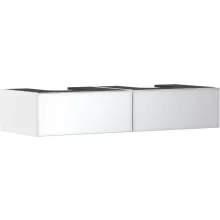   Hansgrohe Xevolos E 2 fiókos mosdószekrény 1370x550 mm, matt fehér/metálfehér 54316320