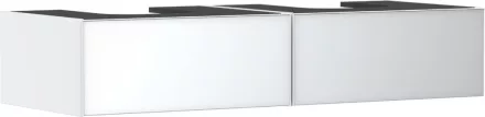 Hansgrohe Xevolos E 2 fiókos mosdószekrény 1370x550 mm, matt fehér/metálfehér 54316320