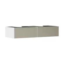   Hansgrohe Xevolos E 2 fiókos mosdószekrény 1370x550 mm, matt fehér/texturált bronz 54316390