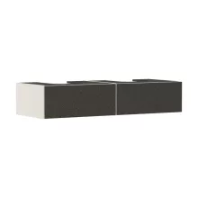   Hansgrohe Xevolos E 2 fiókos mosdószekrény 1370x550 mm, matt homok/textil sötétszürke 54317660
