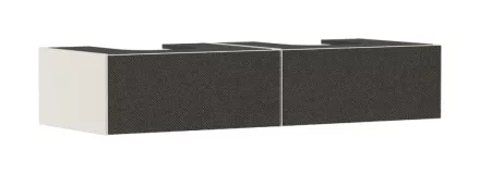 Hansgrohe Xevolos E 2 fiókos mosdószekrény 1370x550 mm, matt homok/textil sötétszürke 54317660