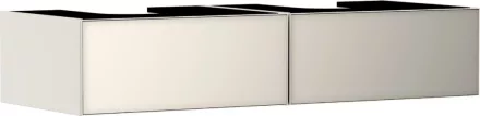 Hansgrohe Xevolos E 2 fiókos mosdószekrény 1370x550 mm, matt homok/metál homok 54317790