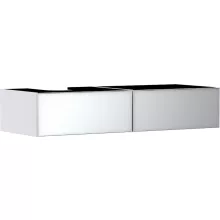   Hansgrohe Xevolos E 2 fiókos mosdószekrény 1370x550 mm balos pultlaphoz, matt fehér/metálfehér 54319320