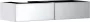 Hansgrohe Xevolos E 2 fiókos mosdószekrény 1370x550 mm balos pultlaphoz, matt fehér/metálfehér 54319320